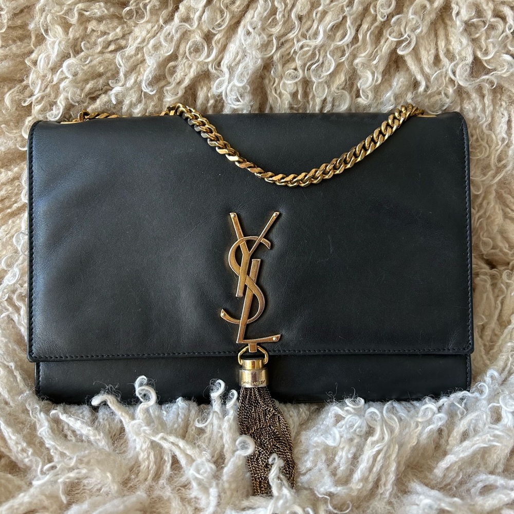 YSL Yves Saint Laurent Tassel Kate Shoulder Bag Purse